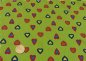 Preview: Little Hearts grün Baumwolle Webware Herzchenstoff